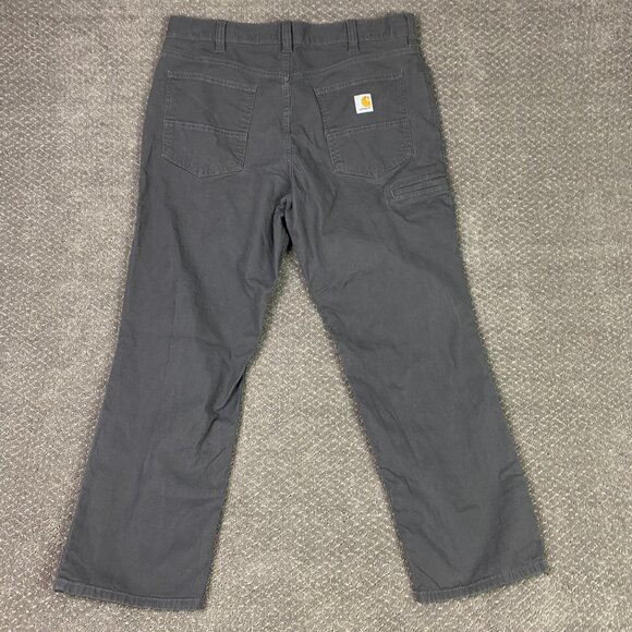 Carhartt Rugged Flex Relaxed Fit Canvas 5 Pocket Work Pants Men's 38 x 30 Gray - Picture 3 of 13
